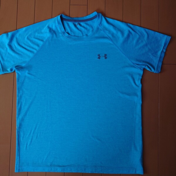 アンダーアーマー 半袖 Tシャツ 水色 Lサイズ?速乾 ポリエステル