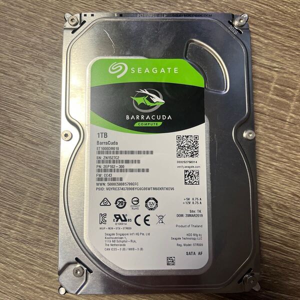 3.5インチ HDD Seagate BARRACUDA ST1000DM010 1TB (6334)
