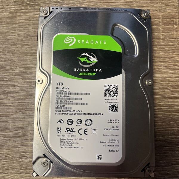 3.5インチ HDD Seagate BARRACUDA ST1000DM010 1TB (12656)