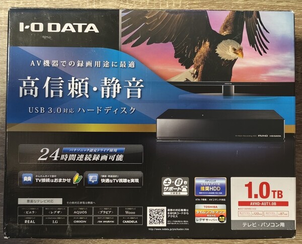 I・O DATA AVHD-AUT1.0B 1TB 外付けHDD