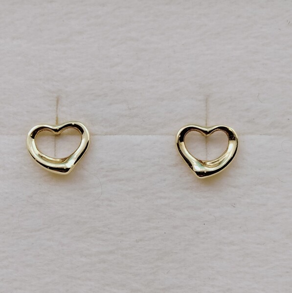 新品 正規品 ティファニー tiffany&co. ピアス ♪プレゼント 仕様♪k18 750 オープンハート 箱巾着紙袋リボン ギフト ゴールド