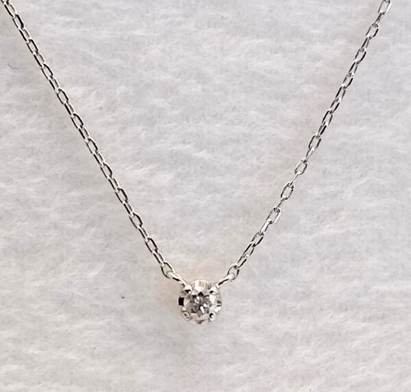 新品 正規品カナル4℃ ヨンドシー ネックレス ◎プレゼント ◎ネックレス k10 ホワイト ゴールド ダイヤモンド 箱 紙袋 リボン