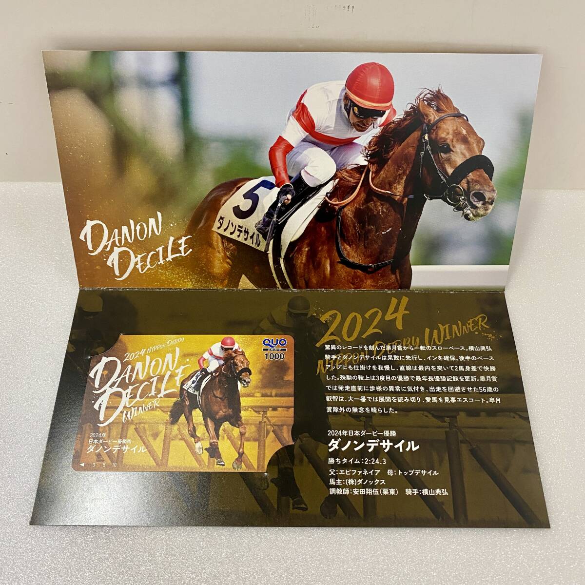 日本ダービー優勝馬ヒストリーブック（使用済クオカード付）