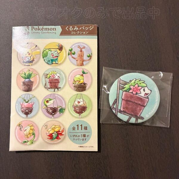 ポケモンセンター ポケモンセンター Pokemon Grassy くるみバッジコレクション シェイミ 2021年 缶バッジ ガーデニング