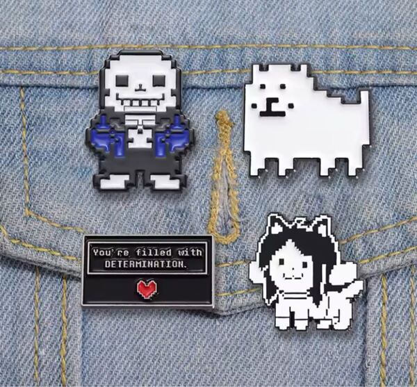 アンダーテール うざいイヌ テミー サンズ ロゴ ピンバッジ ピンズ
