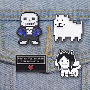 アンダーテール うざいイヌ テミー サンズ ロゴ ピンバッジ ピンズ