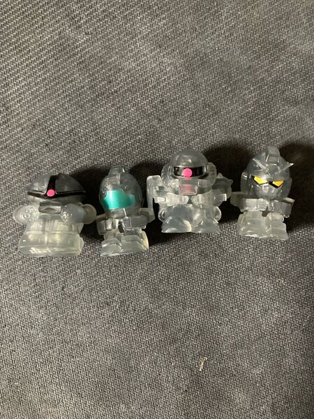 まちぼうけ ガンダムの場合 ブラッククリアver. 全4種コンプ セブンイレブン