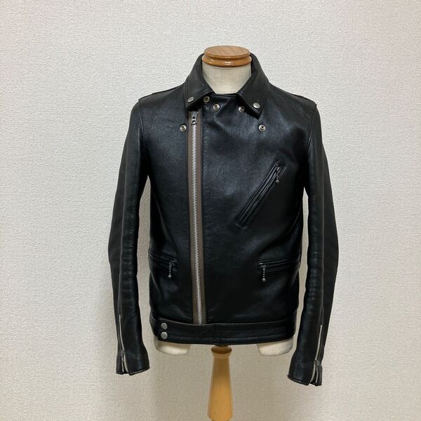 アディクトクローズ addict clothes シープスキン AD-03 38 ロンジャン ダブルライダース レザージャケット