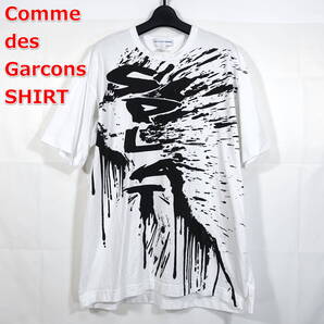【良品】コムデギャルソンシャツ SPLAT Tシャツ クリスチャン・マークレー COMME des GARCONS SHIRT サイズS 白黒