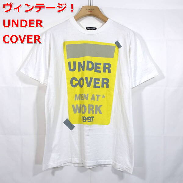 【希少】アンダーカバー 1997 Tシャツ UNDERCOVER サイズフリー:Lサイズ相当 白黄灰