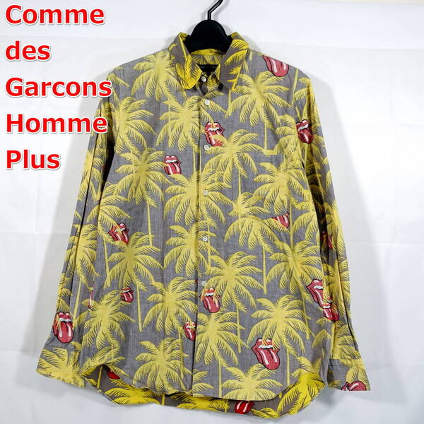 【良品】コムデギャルソンオムプリュス ローリングストーンズ プリントシャツ COMME des GARCONS Homme Plus サイズSS