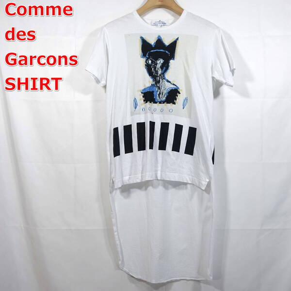 【良品】コムデギャルソンシャツ バスキア ロング丈コラボTシャツ COMME des GARCONS SHIRT サイズS