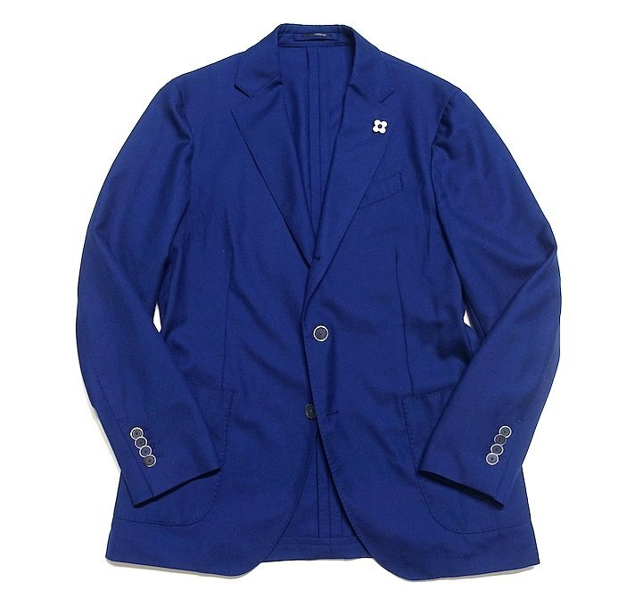 未使用級 LARDINI パイル テーラードジャケット ブートニエール