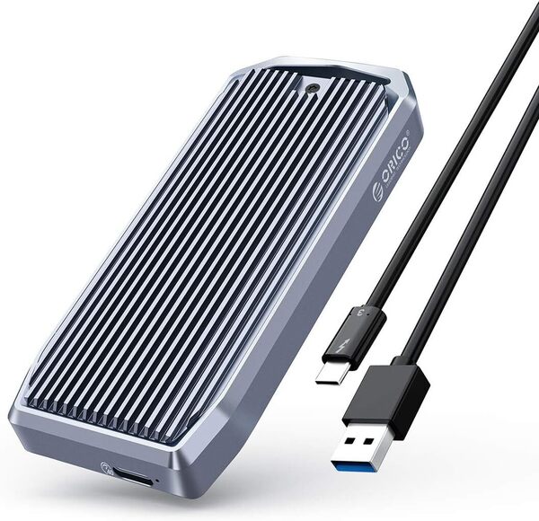 ORICO USB4.0 Nvme M.2 SSDケース 40Gbps超高速 最大読み込み:2700MB/S 最大書き込み:1400MB/S 全アルミ 外付けケース 2TB M2V01-C4-GY