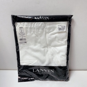 送料無料 即決 未使用 保管品★LANVIN ランバン ロングパンツ グンゼ製造 日本製 Lサイズ スボン下 白 メンズ男性用 下着肌着