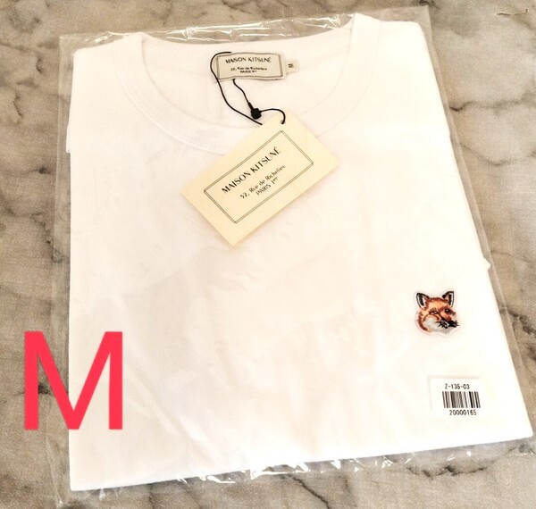 ★MAISON KITSUNE メゾンキツネ シングルフォックス Tシャツ / ホワイト Mサイズ 男女兼用