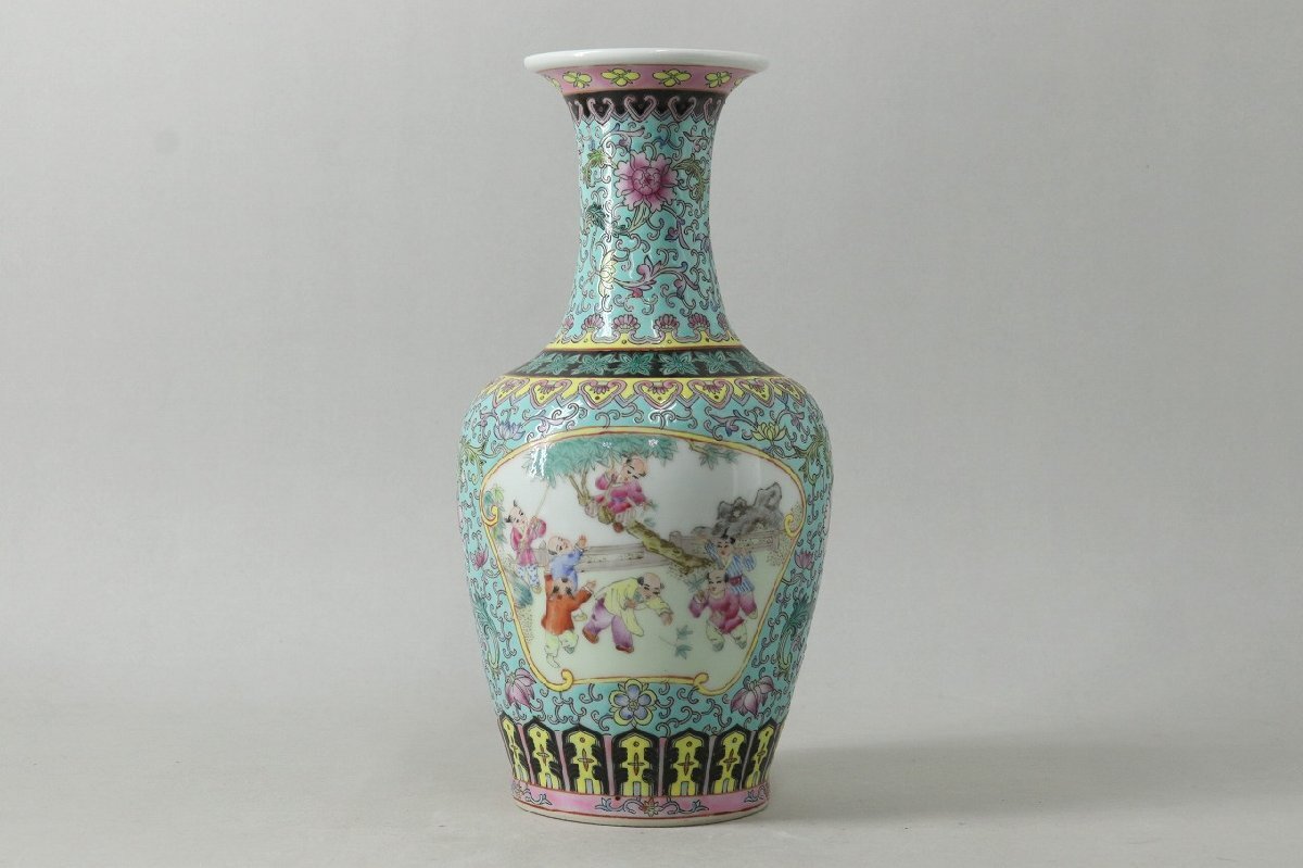 2025年最新】Yahoo!オークション -粉彩 花瓶の中古品・新品・未