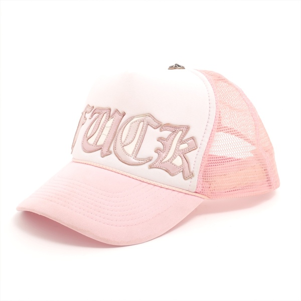 超希少◇Chrome Hearts クロムハーツ FUCK ベースボールキャップ トラッカーキャップ クロスボール 帽子 ピンク ユニセックス