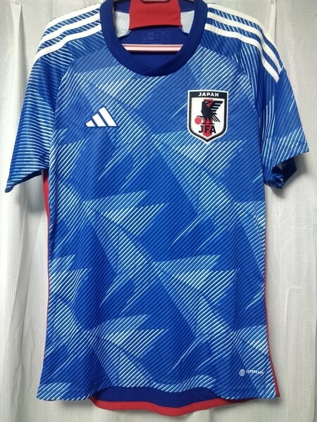 正規品 良品 サッカー日本代表ユニフォーム L カタールワールドカップ adidas サムライブルー アディダス