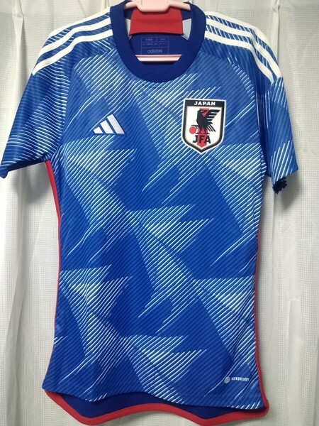 正規品 良品 サッカー日本代表ユニフォーム S カタールワールドカップ adidas サムライブルー