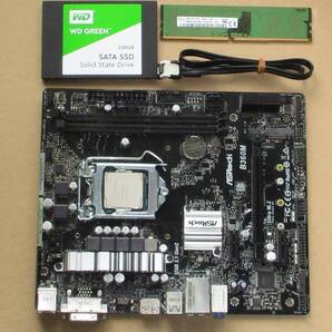 Win11搭載「ケースに入れたらパソコンに「Asrock B360M」 SSD128GB・I3-8100T・メモリ4GB・IOパネル無(簡易動作確認済中古品)