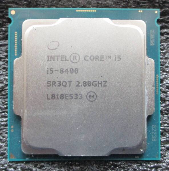 インテル Core i5-8400 プロセッサー9M キャッシュ、最大 4 GHz (BIOS起動確認済中古品)