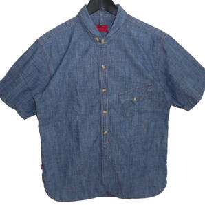 美品 LEVI'S リーバイス 00's REDTAB レッドタブ ラウンドカラー デニムシャンブレー 半袖シャツ M