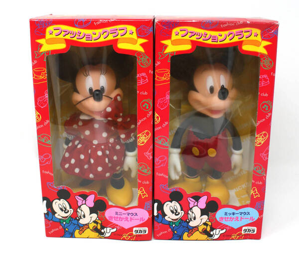新品 TAKARA 旧タカラ DISNEY ディズニー ファッションクラブ 着せ替えドール ミッキーマウス ミニーマウス 2体セット