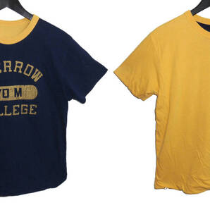 PHERROW'S フェローズ リバーシブル Tシャツ S ネイビー×イエロー