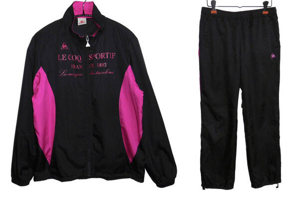le coq sportif ルコック ナイロン ジャケット パンツ 上下 セットアップ レディース L