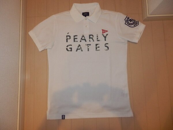 認識タグ有★PEARLY GATES パーリーゲイツ★人気 半袖ポロシャツ 迷彩PG柄 2019年モデル★サイズ5 L