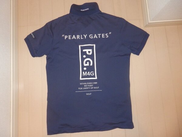 認識タグ有★PEARLY GATES パーリーゲイツ★人気 半袖ポロシャツ 刺繍柄 2023年モデル★サイズ5 L
