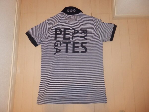美品 認識タグ有★PEARLY GATES パーリーゲイツ★人気半袖ポロシャツ PG柄 2023年モデル★サイズ5 L