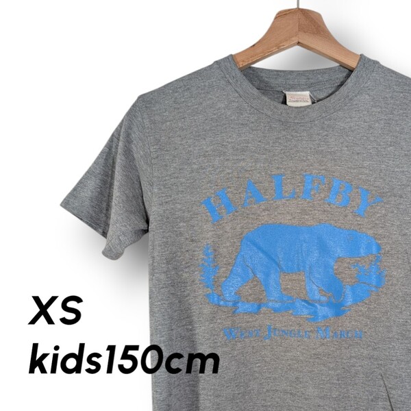 ハーフビー プリントTシャツ グレー/灰色 サイズ150cm