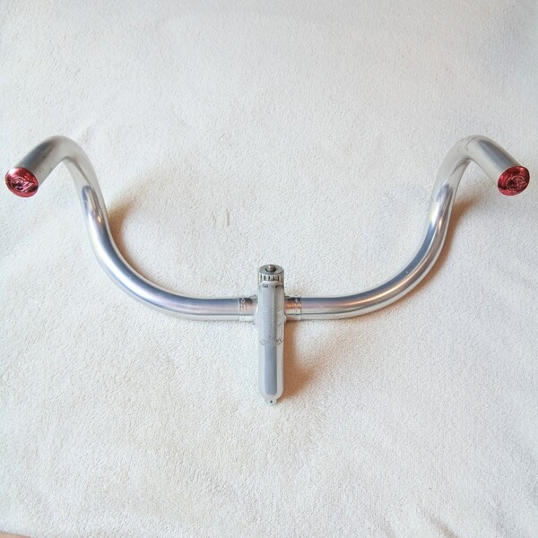ハンドル B125 ニットー 競技用 競輪 NJS ドロップハンドル DURALUMIN14S-T4 自転車 パーツ シルバー NITTO80 日東 中古 送料無料 M5