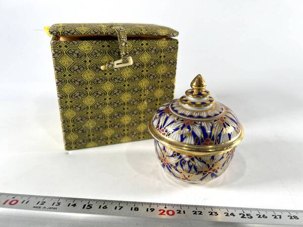 ベンジャロン焼 タイ 伝統工芸品 お土産 アジアン雑貨 小物入れ 元箱付