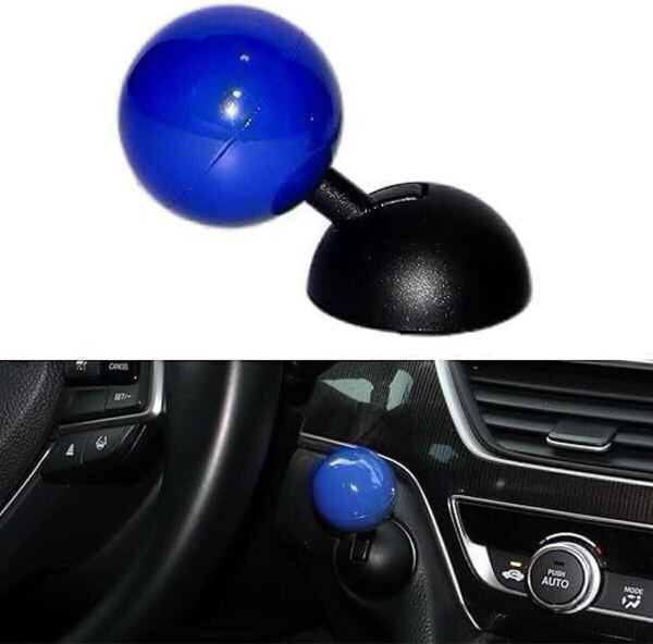 車 ボールレバー 青 エンジンスタート スイッチ プッシュボタン 車用品 ブルー車内アクセサリー カー用品 取付簡単 セルフ