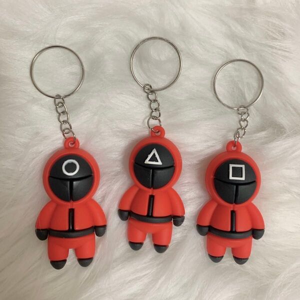 イカゲーム キーホルダー 3個セット A ○△□