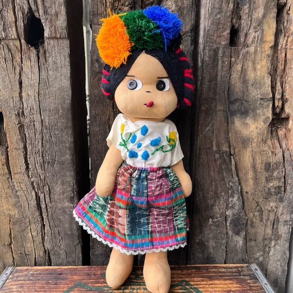 【USA vintage】Mexican Doll メキシカンドール カラフル 伝統工芸 アメリカ ビンテージ