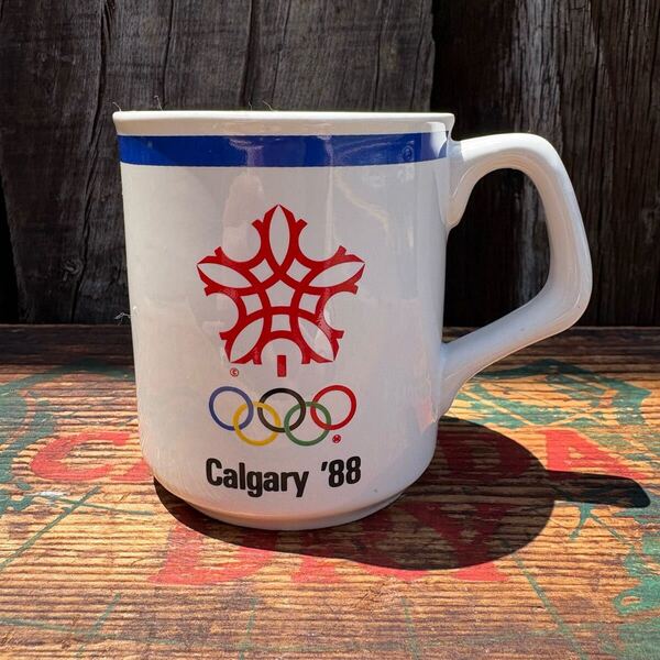 【1988 USA vintage】Calgary Olympic mug cup オリンピック マグカップ アメリカ ビンテージ