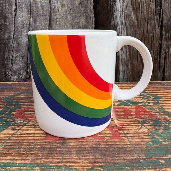 【USA vintage】’84 F.T.D.A. Rainbow Mug マグカップ レインボー アメリカ ビンテージ