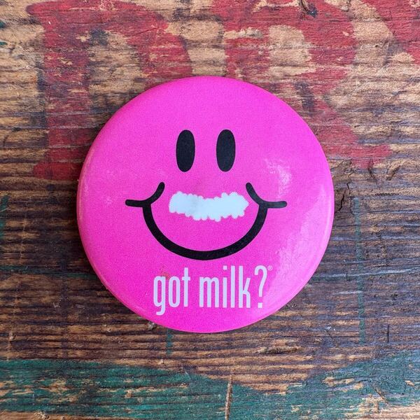 【USA vintage】PINBACK BUTTON 缶バッジ ニコちゃん スマイリー スマイル ピンク アメリカ ビンテージ