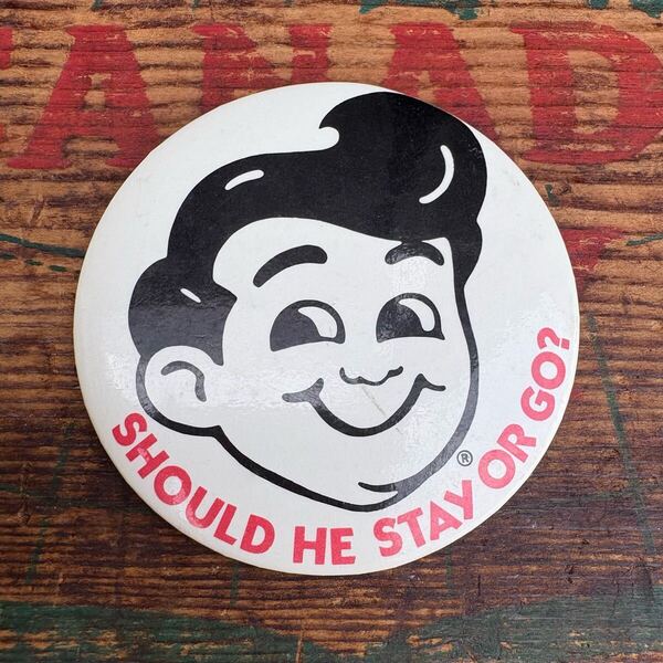 【USA vintage】PINBACK BUTTON Big Boy 缶バッジ ビッグボーイ アメリカ ビンテージ