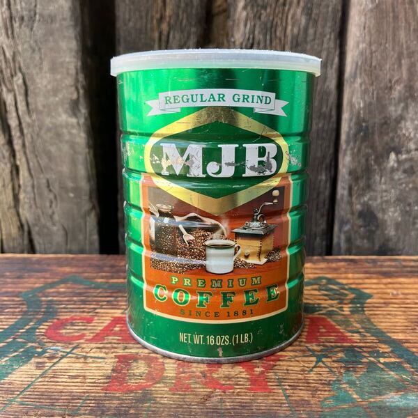 【USA vintage】MJB Coffee Tin Can コーヒー缶 空き缶 レトロ アメリカ ビンテージ