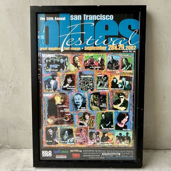 【USA vintage】San Francisco Blues Festival Art Work ポスター アートワーク ウォールデコ アメリカ ビンテージ