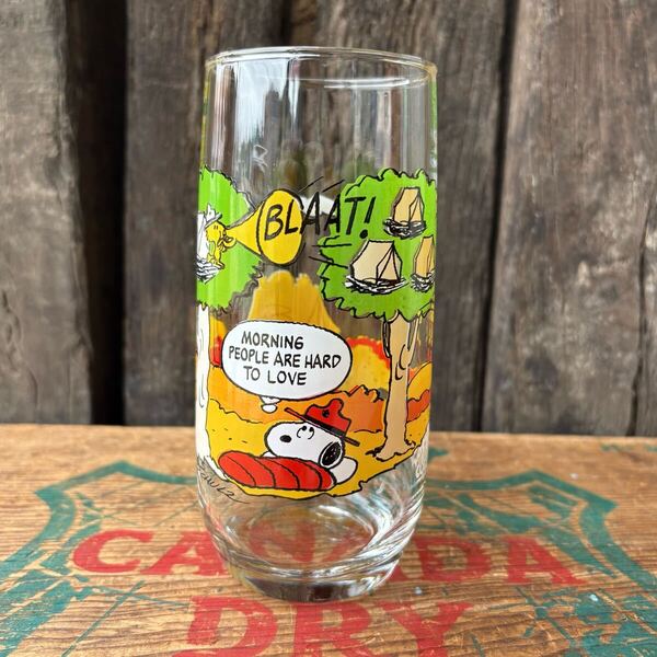 【1980s USA vintage】McDonald ×PEANUTSCAMP SNOOPY COLLRCTION glass ③ マクドナルド スヌーピー グラス コップ アメリカ ビンテージ