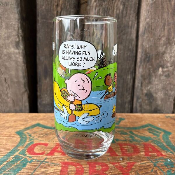 【1980s USA vintage】McDonald ×PEANUTS CAMP SNOOPY COLLRCTION glass ④ マクドナルド スヌーピー グラス コップ アメリカ ビンテージ
