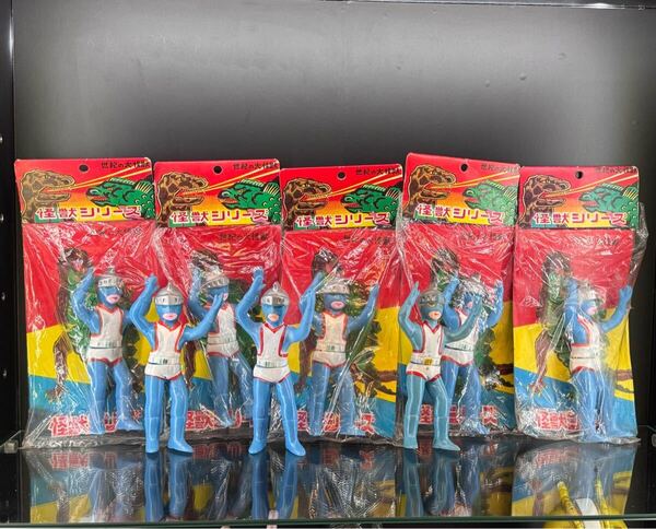 【当時物】シルバー仮面 セット販売 無版権 パチソフビ 盆踊り 旧バンダイ