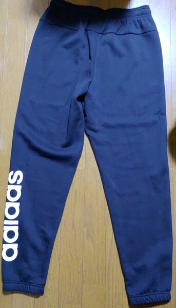 adidas アディダス スウェットパンツ 黒 ブラック フリース フレンチテリー テーパードパンツ Оサイズ