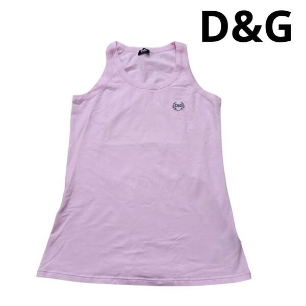 近年モデル★現行タグ★D&G Dolce&Gabbana ドルチェアンドガッバーナ タンクトップ トップス ロゴ 正規品 日本人M〜L相当